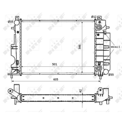 NRF  53873 Radiateur, refroidissement du moteur