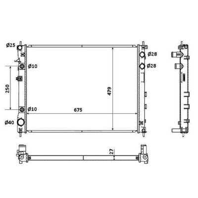NRF  53887 Radiateur, refroidissement du moteur