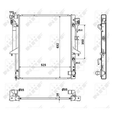 NRF  53909 Radiateur, refroidissement du moteur