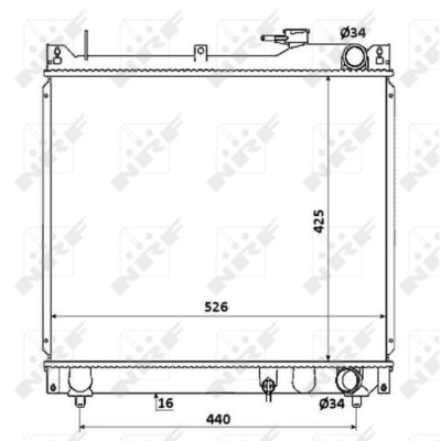 NRF  53913 Radiateur, refroidissement du moteur