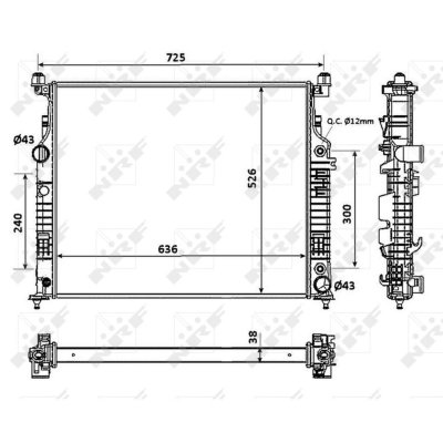 NRF  53937 Radiateur, refroidissement du moteur