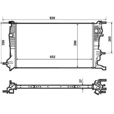 NRF  53964 Radiateur, refroidissement du moteur