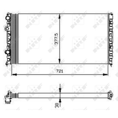NRF  54696 Radiateur, refroidissement du moteur