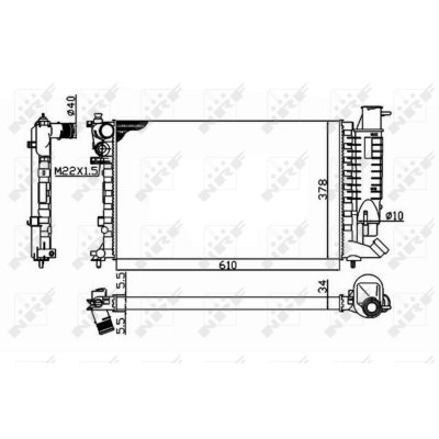 NRF  58092 Radiateur, refroidissement du moteur