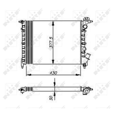 NRF  58207 Radiateur, refroidissement du moteur