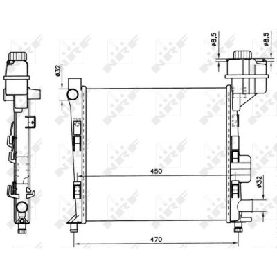 NRF  58252 Radiateur, refroidissement du moteur