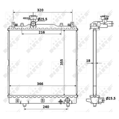 NRF  58353 Radiateur, refroidissement du moteur