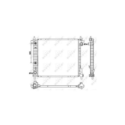 NRF  B.V. Radiateur moteur pour CADILLAC: SRX (Ref: 53046)