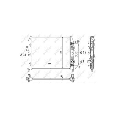 NRF  B.V. Radiateur moteur pour MAZDA: MX5 (Ref: 53851)