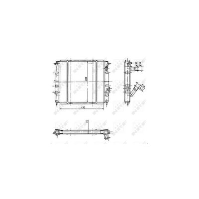 NRF  B.V. Radiateur moteur pour RENAULT: Express, Rapid, Extra (Ref: 507344)