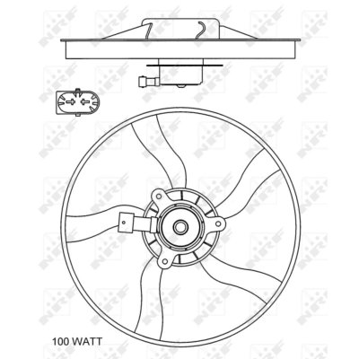 NRF  Ventilateur (refroidissement moteur) 47070 CITROEN XSARA