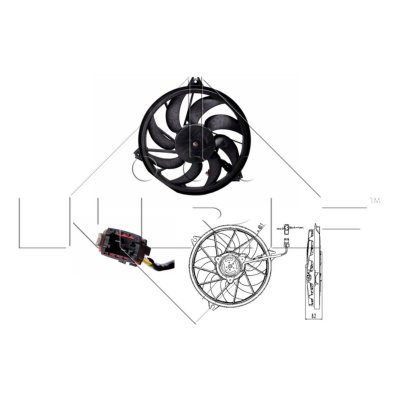NRF  Ventilateur (refroidissement moteur) 47323 PEUGEOT 206+