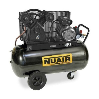 NU AIR Nuair - Compresseur &agrave; air bi-cylindre en V 3CV 2,2kW 230V Monophas&eacute; 200L lubrifi&eacute; - VCF/200CM3