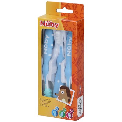 NUBY N&ucirc;by Set Evolutif Brosses &agrave; dents - 3 Etapes Couleur al&eacute;atoire