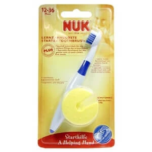 NUK  Brosse &agrave; dents &eacute;ducative avec anneau de s&eacute;curit&eacute;