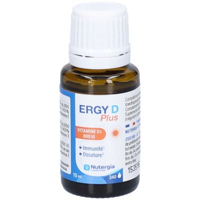 NUTERGIA  Ergy D Plus Vitamine D3 800 UI 15ml