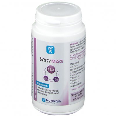 NUTERGIA  Laboratoire  Ergymag Pot de 90 G&eacute;lules - Pot 90 g&eacute;lules