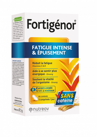 NUTREOV  Fortigenor - Fatigue Intense et Epuisement x60 comprim&eacute;s