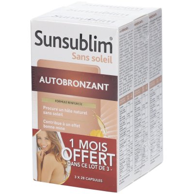 NUTREOV  SUNSUBLIM - Autobronzant, 3x28 capsules