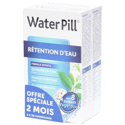 NUTREOV  Water Pill Water Retention, Lot de 2 Boites de 30 Comprim&eacute;s