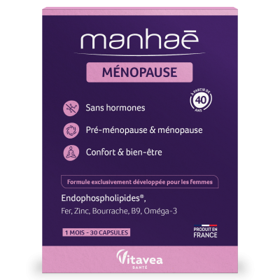 MANHAE Nutrisant&eacute; Manha&eacute; Sans hormones Pr&eacute;-m&eacute;nopause / M&eacute;nopause 45+