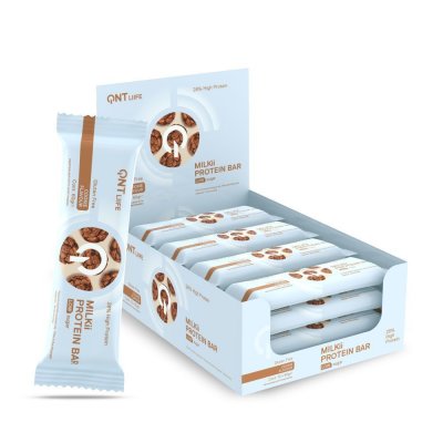 QNT Nutrition prot&eacute;in&eacute;e Cookie  Liife Milkii Protein Bar Low Sugar