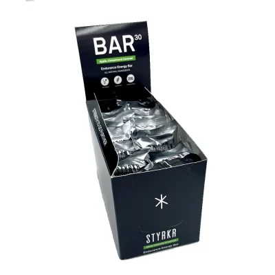 STYRKR Nutrition prot&eacute;in&eacute;e  BAR30 Pommes, Cannelle, Caramel (x12)