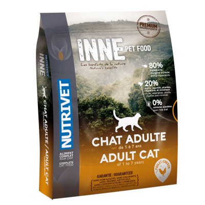 NUTRIVET  Croquettes au poulet Inne - Pour chat adulte - 6 kg