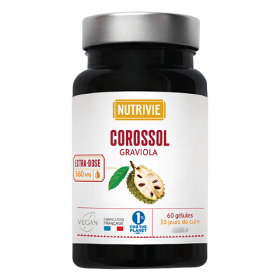 NUTRIVIE  Corossol Graviola 560 mg 60 G&eacute;lules - Bo&icirc;te 60 g&eacute;lules