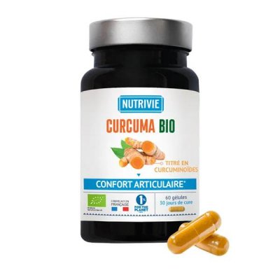NUTRIVIE  Curcuma Bio - 60 G&eacute;lules * - Bo&icirc;te 60 g&eacute;lules
