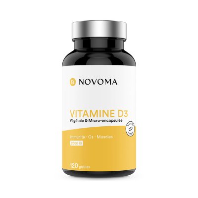 NOVOMA Nutrivita Vitamine D3 2000 UI 120 G&eacute;lules
