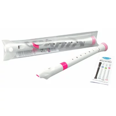 NUVO  - Fl&ucirc;te &Agrave; Bec Soprano Blanche Et Rose