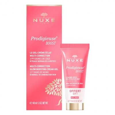NUXE  Prodigieuse Boost Gel-Crema Luminosidad 40ml + B&aacute;lsamo-aceite Recuperador Noche 15ml