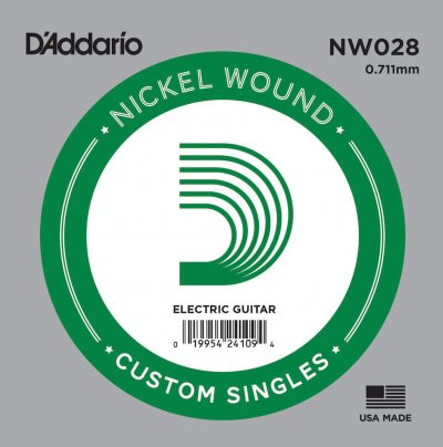 D ADDARIO AND CO NW028 - Corde au d&eacute;tail Filet rond 028 pour guitare &eacute;lectrique