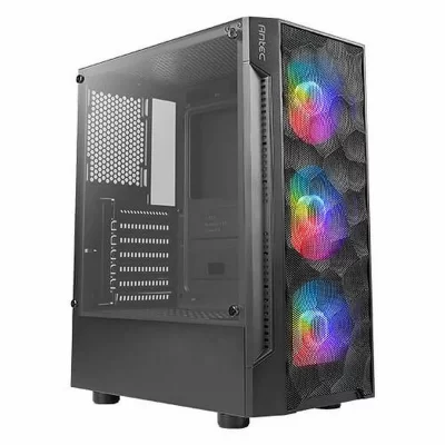 ANTEC Nx260 atx 3 ventilateurs argb 7 slots plastique noir
