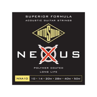 ROTOSOUND NXA10 - Jeu de cordes Nexus Coated Phosphor Bronze guitare acoustique - 10-50