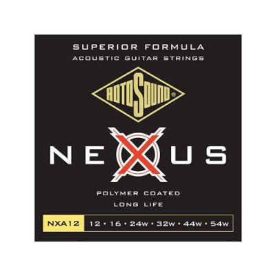 ROTOSOUND NXA12 - Jeu de cordes Nexus Coated Phosphor Bronze guitare acoustique - 12-54