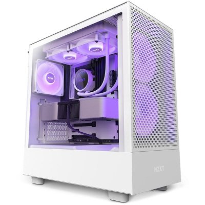 NZXT  H5 Flow RGo Tous Blancs, Bo&icirc;tier PC