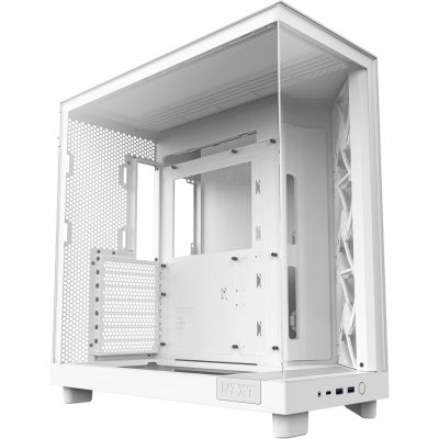 NZXT  H6 Flow RGB Mid Tower Cristal Templado USB-C Blanca