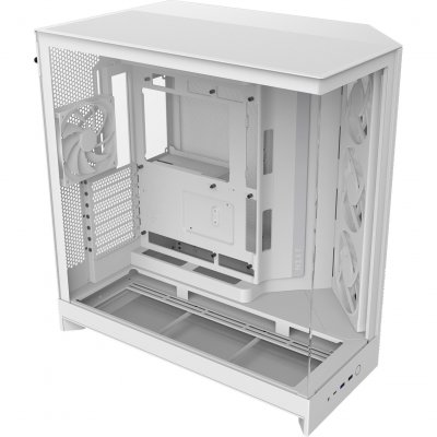 NZXT  H9 Flow RGB Blanc - MT/Sans Alim/E-ATX