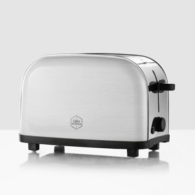 OBH NORDICA  Manhattan Steel 2 (2267) - Grille-pain - 2 tranche - 2 Emplacements - inox/noir 