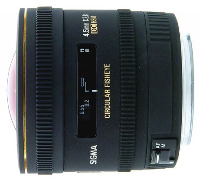 SIGMA Objectif 4.5mm f/2.8 fisheye dc ex hsm compatible avec nikon
