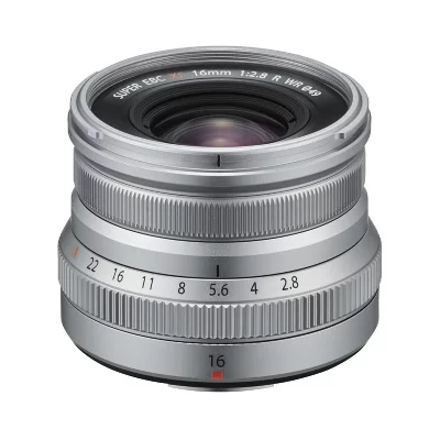 FUJIFILM Objectif &agrave; Focale fixe Fuji XF 16mm F2.8 R WR Silver