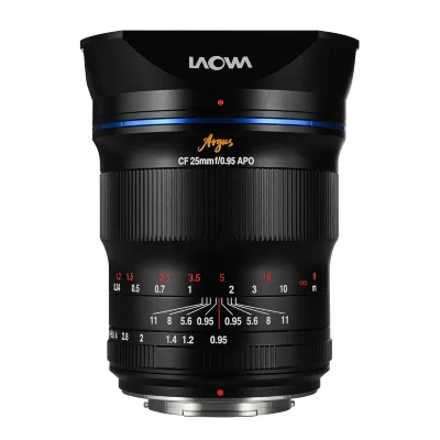 Objectif hybride Laowa Argus 25mm f/0.95 CF APO pour Fuji X Noir
