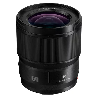 PANASONIC Objectif hybride  Lumix S 18mm f/1.8 noir 