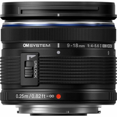 OM SYSTEM Objectif zoom  M.Zuiko Digital 9-18 mm f/4.0 Noir Micro 4/3