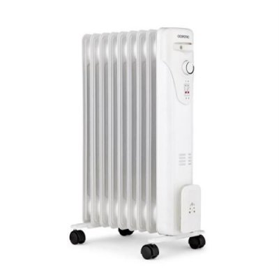 OCEANIC  - Radiateur bain d'huile &eacute;lectrique - 2000 Watts 3 puissances - 9 &eacute;l&eacute;ments - Mobile - Blanc