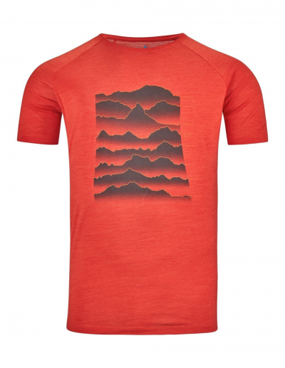 ODLO  Ascent Performance Wool SS - T-shirt homme Ketchup Melange XL