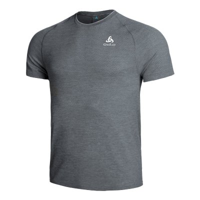 ODLO  Crew Neck Essential Seamless Maillot De Course Hommes-Gris