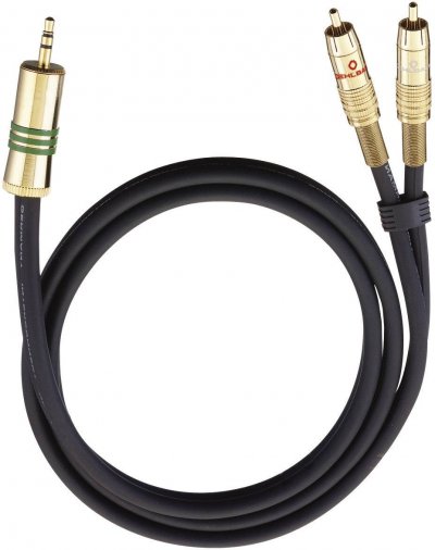OEHLBACH  2056 Y-Adaptateur MD Walkman 1x1m Noir